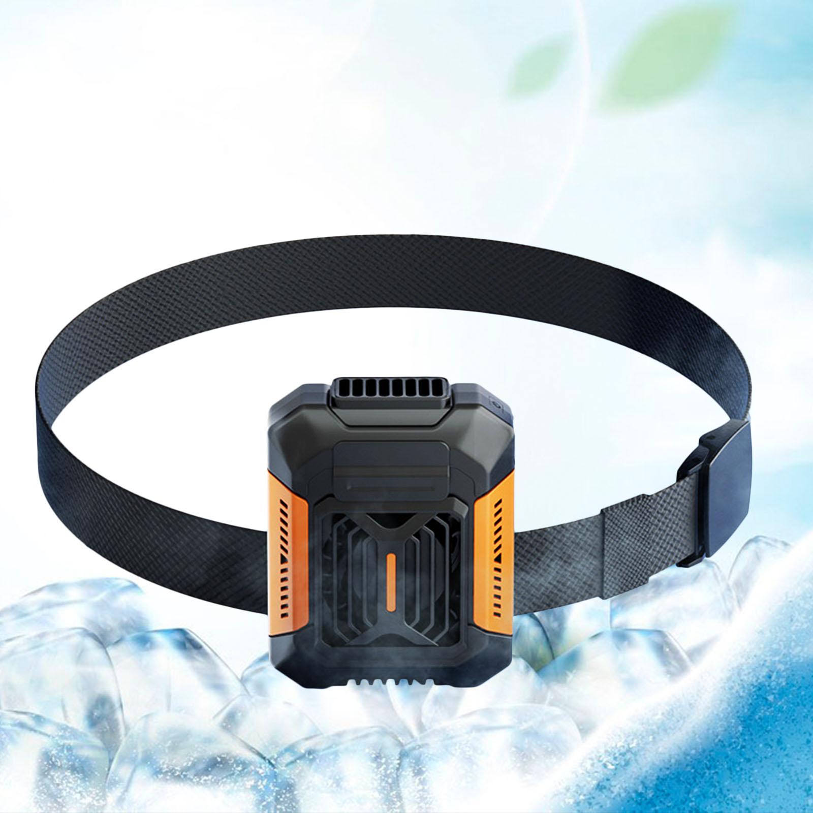 

Портативный поясной вентилятор подарки 9000 мАч Handsfree с поясным ремнем небольшой охлаждающий вентилятор настольный вентилятор для кемпинга дома спальни офиса путешествий оранжевый