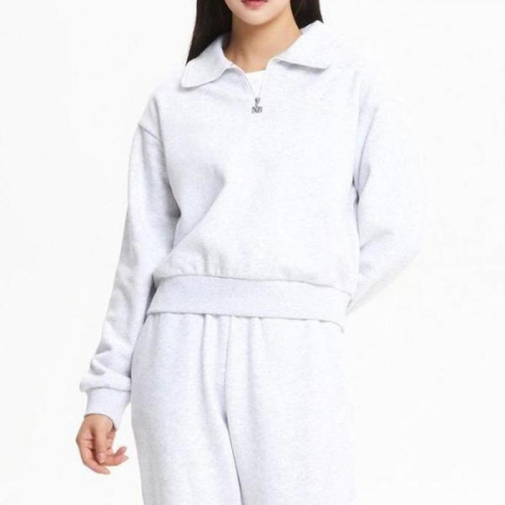 NeW Balance W Fleece Half Zip sWeatshirt nbnce4W912 (39)IVORY/90(M)