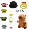 Muñeco de Peluche Capibara para Disfrazar de 25 cm con Ropa y Accesorios Lindo Capibara de Peluche Muñecos Cosplay Bonitos Regalos de Cumpleaños