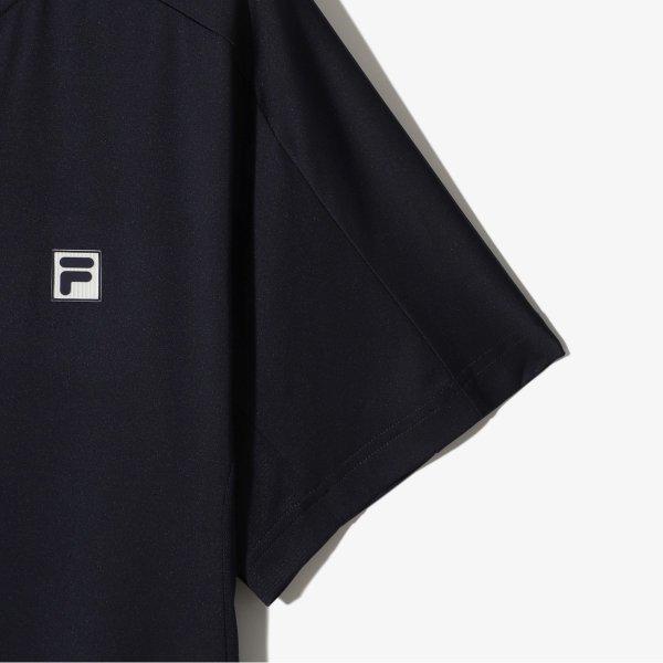 Fila SpliT Unipolispan Henley Neck Half Zip ShorT Sleeve T shirT