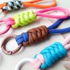 Color-blocked Knotted Mobile Phone Lanyard Creative Short Lanyard Keychain Lanyard Ring Detachable Anti-lost Lanyard 12CM