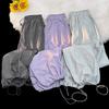 Summer Thin High  Waist Drawstring Cuffed Quick  Drying American  Style Work Pants for Women  Casual Wide  Leg Sports Trousers