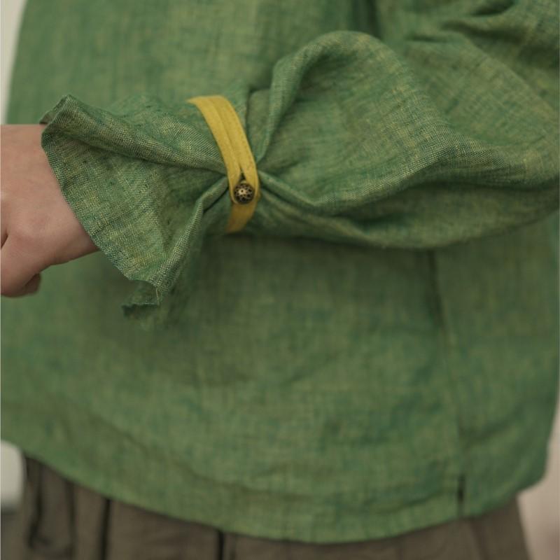 Johnature Femei Camasi In Stil Chinezesc Topuri Bluze Maneca Lunga Nasturi Primavara Vintage Camasi Femei