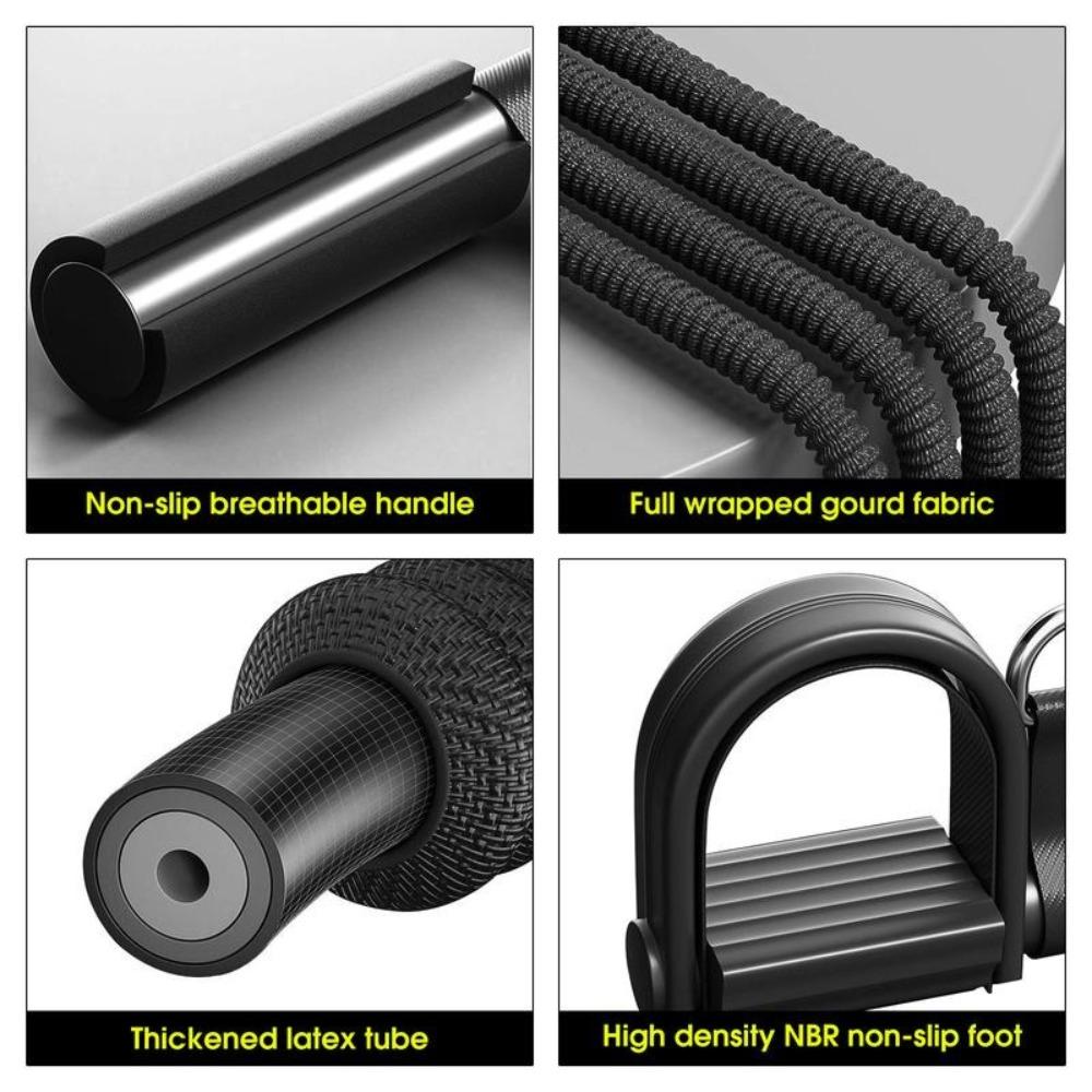 Non-Slip Tension Pedal Ankle Puller with Handles Yoga Sit-Up Leg Stretch Rope Home Gym Workouts