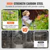 Garden Fence, No Dig Fence 36.6''(H)x29.5''(L) Animal Barrier Fence, Underground Decorative Garden Fencing with 2.5 Inch Spike Spacing, Metal Dog