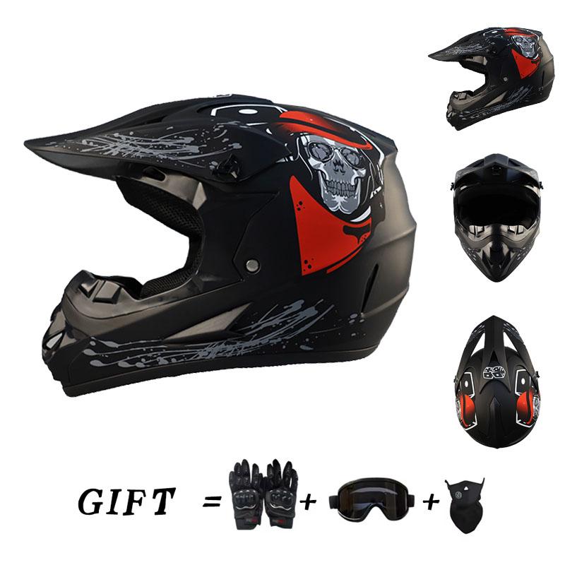 Motorcycle helmet for teenagers off-road helmet downhill AM DH motorcycle street off-road three-piece set with gifts