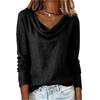Women's Spring  Color Scoop Neck Long Sleeve T-Shirt
