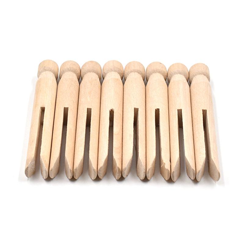 ABWR-Wood Clothes Pins Pegs Old School 150 Count Round Clothespins Weather Resistant Peg Dolls Traditional Peg