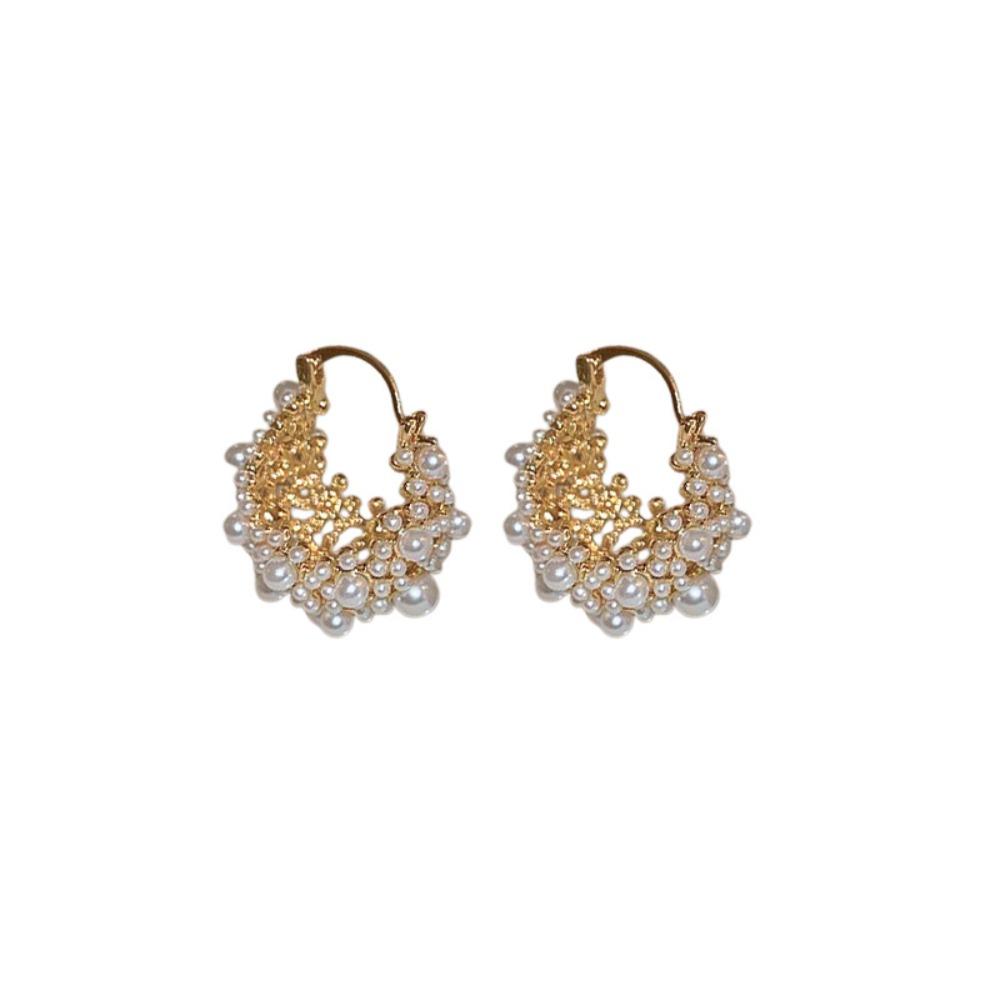 Water Drop Shape Pearl Earrings Pearl Ear Buckle Ear Hook Simple Drop Earrings  Wedding