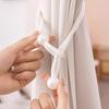 2Pcs Faux Pearl Curtain Tieback, Adjustable Window Curtain Holders Ties Backs, Drape Curtain Holdbacks for Home, Bedroom Decoration