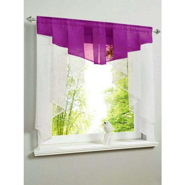 European Simple Curtains, Pole-Type Folding Envelope-Type Multi-Color Embroidered Window Screens, Simple High-Density Yarn