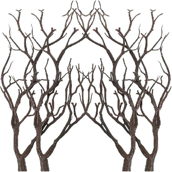 Antler Shaped Tree Branches: 4pcs Antler Shaped Tree Branch, Halloween Tree Branches Decoration, Decorative Branches, Artificial Dried Tree Branches