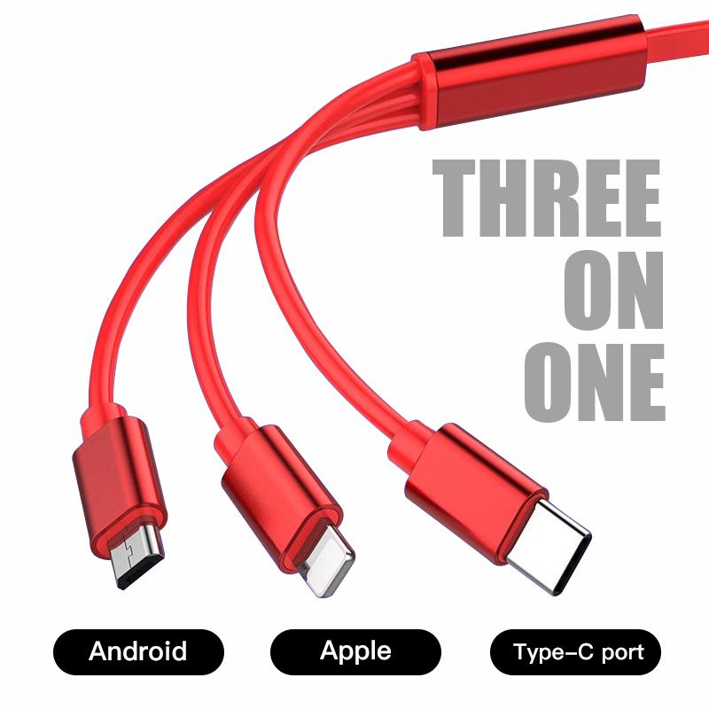 VRN2   Car Fast Charging Micro USB Type-C 3-in-1 Data Cable For Mercedes Benz AMG W204 W205 W203 W211 W212 W213 W201 W210 W124 W126