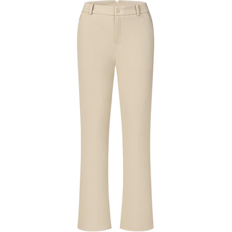 Fila Golf Series Soft Comfortable Simple Solid Color Straight Leg Casual Pants Women Bottoms Beige A11W445601F-LK