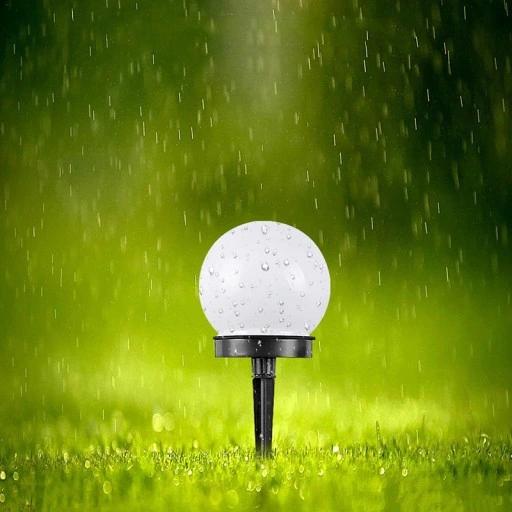 Duże Lampy Ogrodowe 6X Lampki Solarne Led Kula 10Cm Wbijane Zestaw 6 Sztuk
