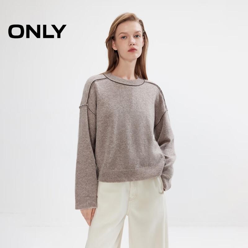 ONLY Women s Wool Blend Drop Shoulder Round Neck Sweater M 9880₽