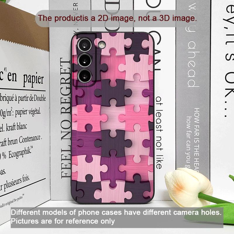 Stylish Artistic Puzzle Pattern Phone Case for Samsung Galaxy A56 A14 A55 A16 A54 A36 A53 A52 A51 A50 A72 Shockproof Soft Cover
