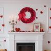Valentine's Day Wreath Front Door Wreath Decorative Bow Lightweight Multipurpose Hanging Ornament Garland for Celebration