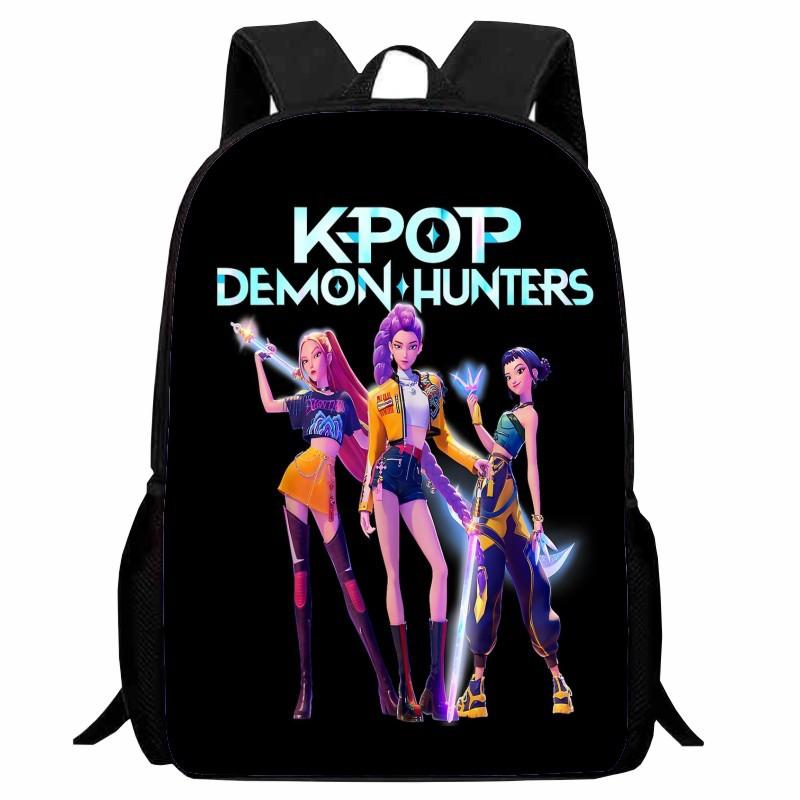 New Printed Witch Hunter K-POP Student Backpack, Elementary School Cartoon Huntrix Kpop Backpack