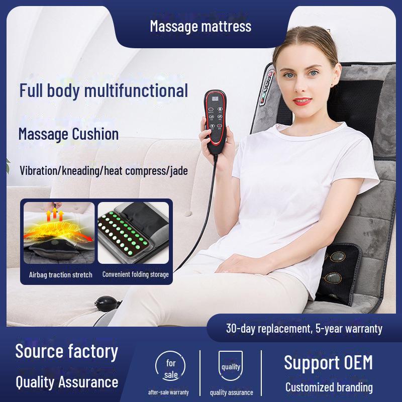 Electric Full-Body Heating Massage Mat for Cervical and Lumbar Support
