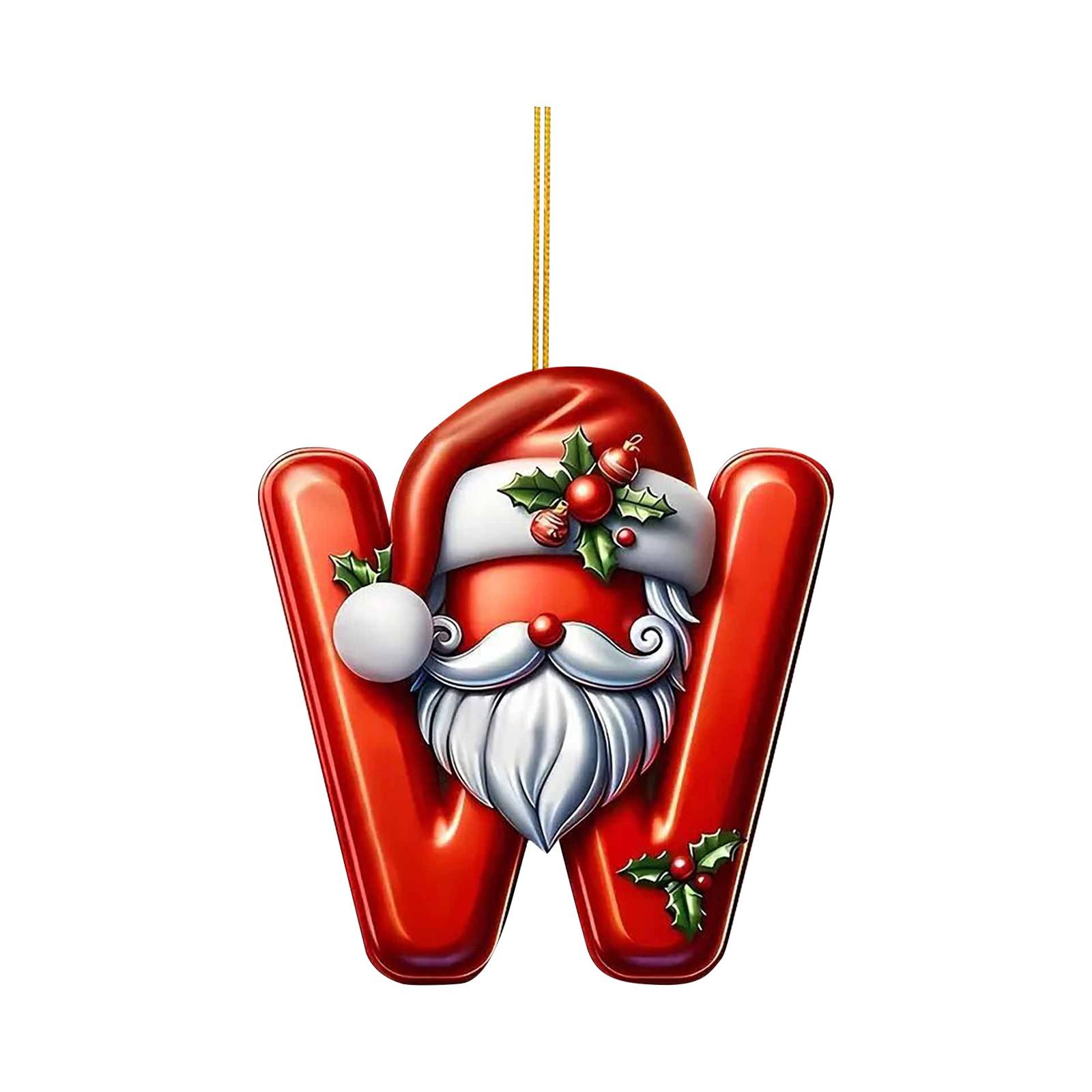 

Рождественская елка из 26 букв, подвесное персонализированное украшение в виде рождественской буквы One Size