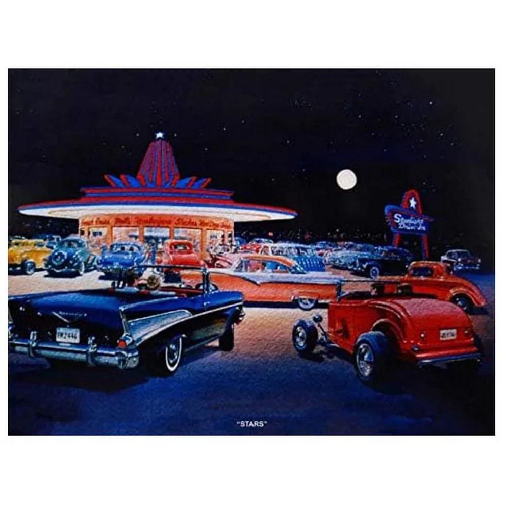 Vintage Car Metal Tin Signs Benz Mustang Posters Plate Wall Decor for Garage Bars Man Cave Cafe Clubs Retro Posters Plaque