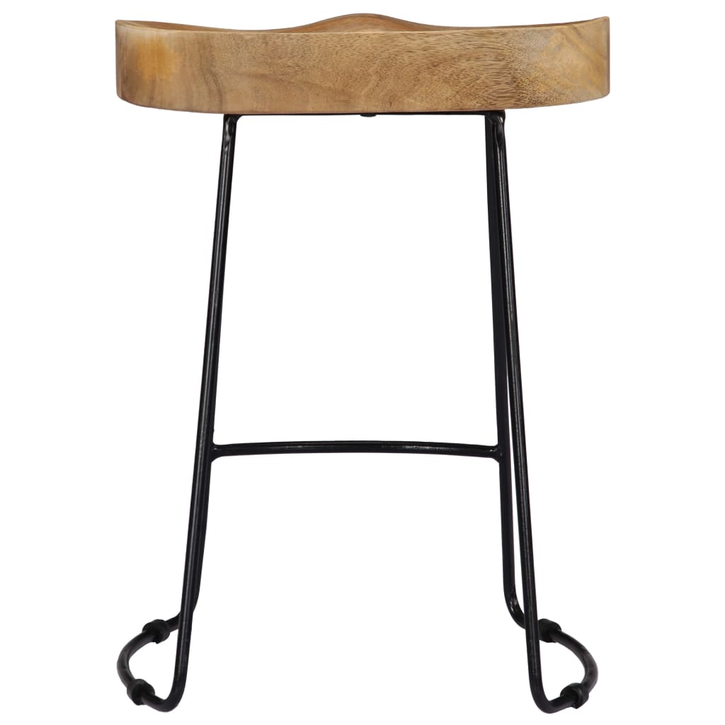 Vidaxl Gavin Bar Stools, 2 Pcs, Solid Mango Wood