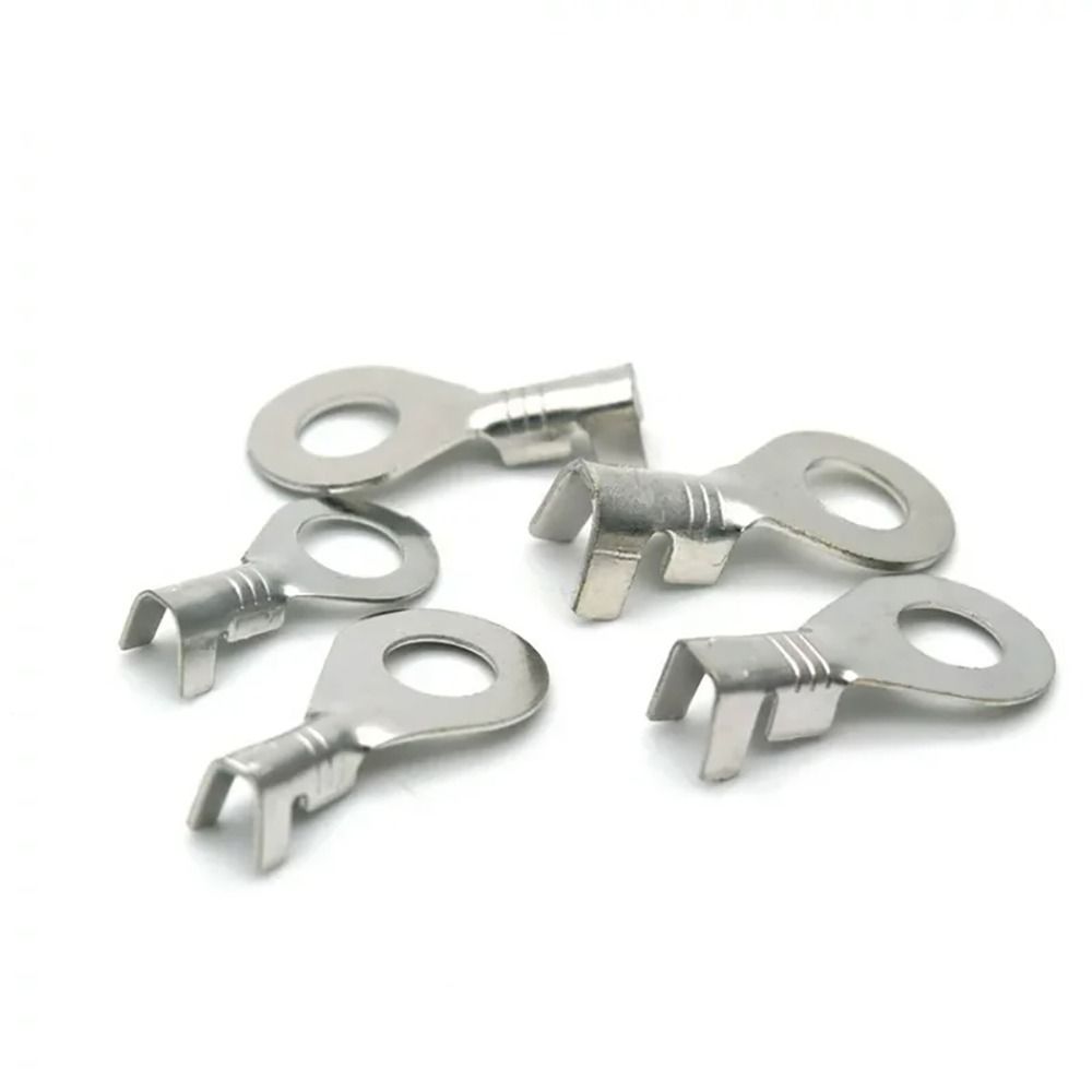 100Pcs M3/M4/M5/M6/M8 DJ431 Terminal Block Tinning Non-insulated Assortment Kit Crimp Terminal