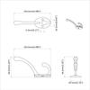 Coat Hook 12 pcs Black 102 x 29 x 47 mm Zinc Alloy