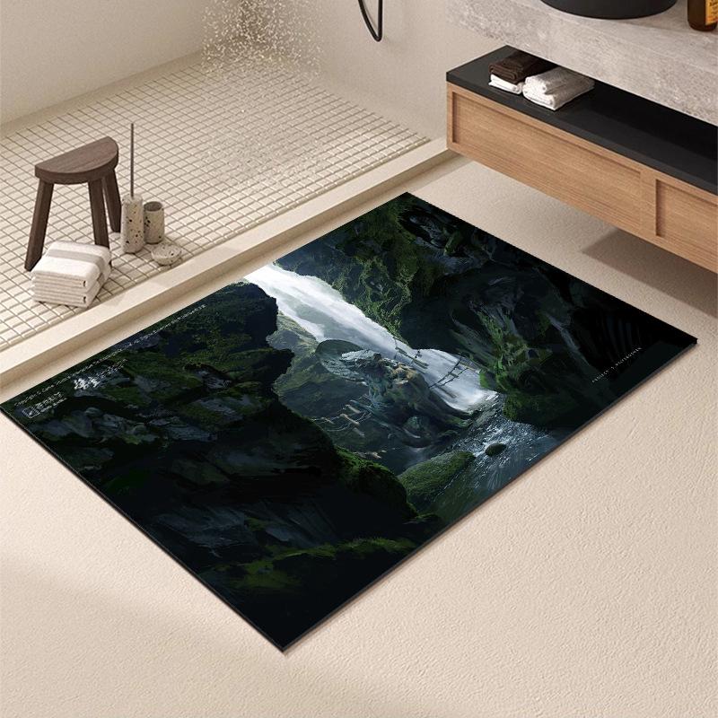 Washable Wear-resistant Diatom Mud Floor Mats Bathroom Anti-slip Mats