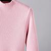 Women Autumn Winter High Neck Long Sleeve Solid Color Slim Knit High Waist Chic Dress