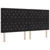 Box Spring Bed with Mattress Black 200 X 200 Cm Velvet