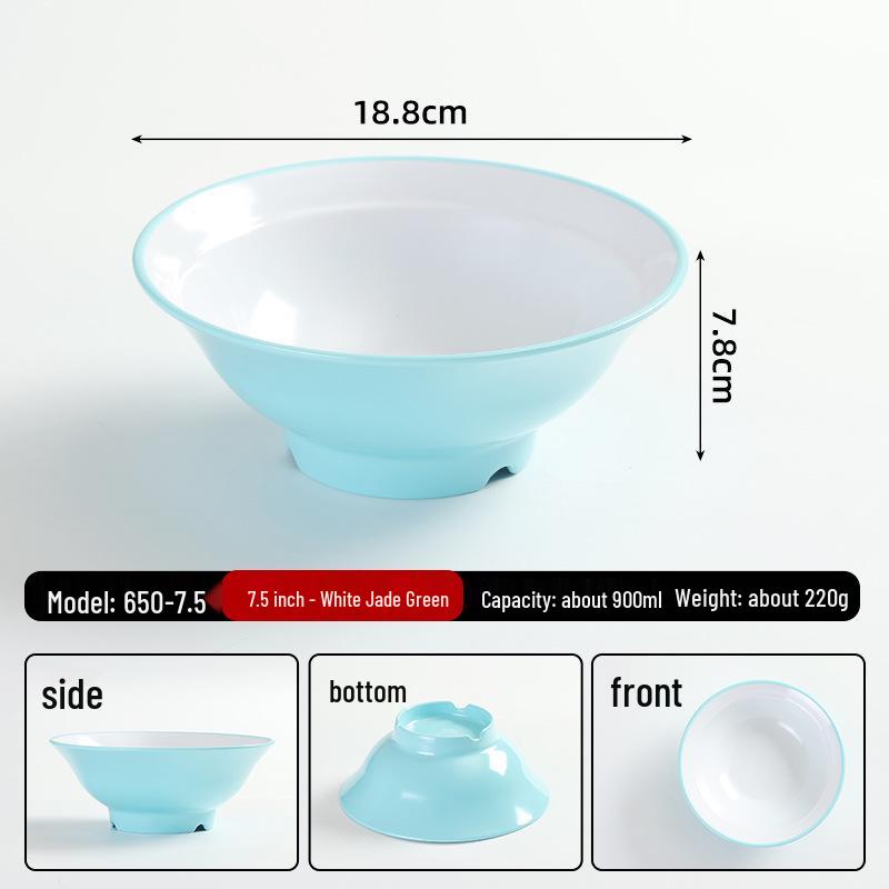

Melamine Nordic Two-Color Noodle Bowl: Imitation Porcelain Conical Design for Restaurants and Mala Tang.