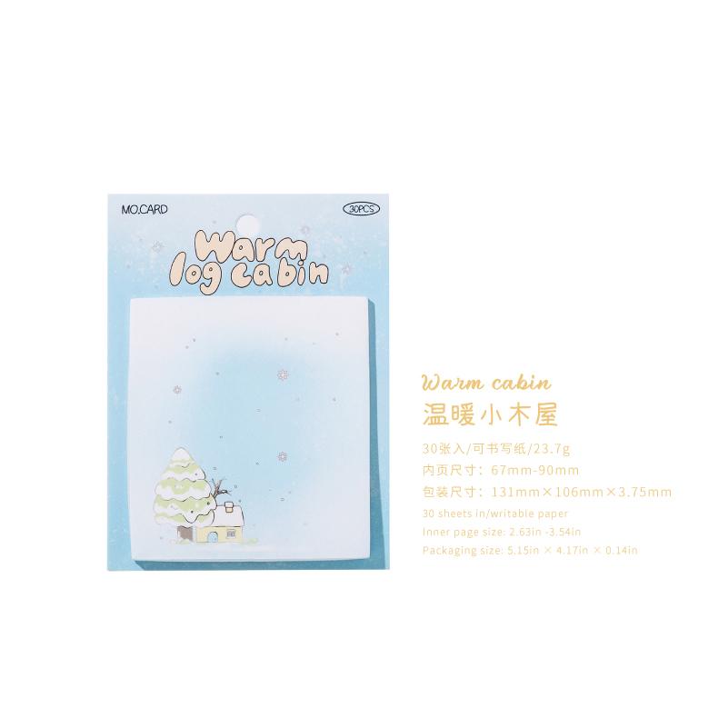 

JIAMEI 30sheets Soft Seasonal Series Kawaii Cartoon Message Sticker DIY Handmade Collage Scrapbooking Material Craft Paper