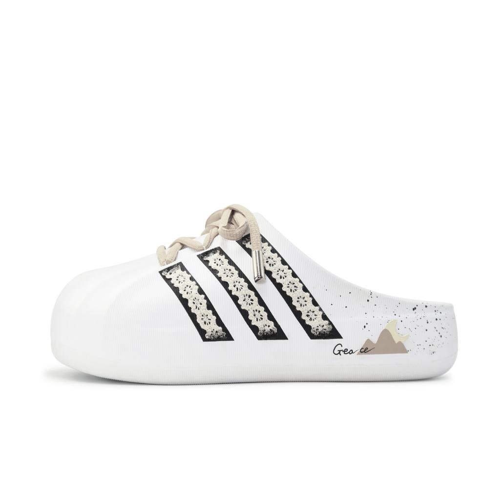 adidas Originals AdiFOM Superstar Geschlossene Zehenhausschuhe Unisex Schwarz Weiß Umbra IF6184(Team186-)