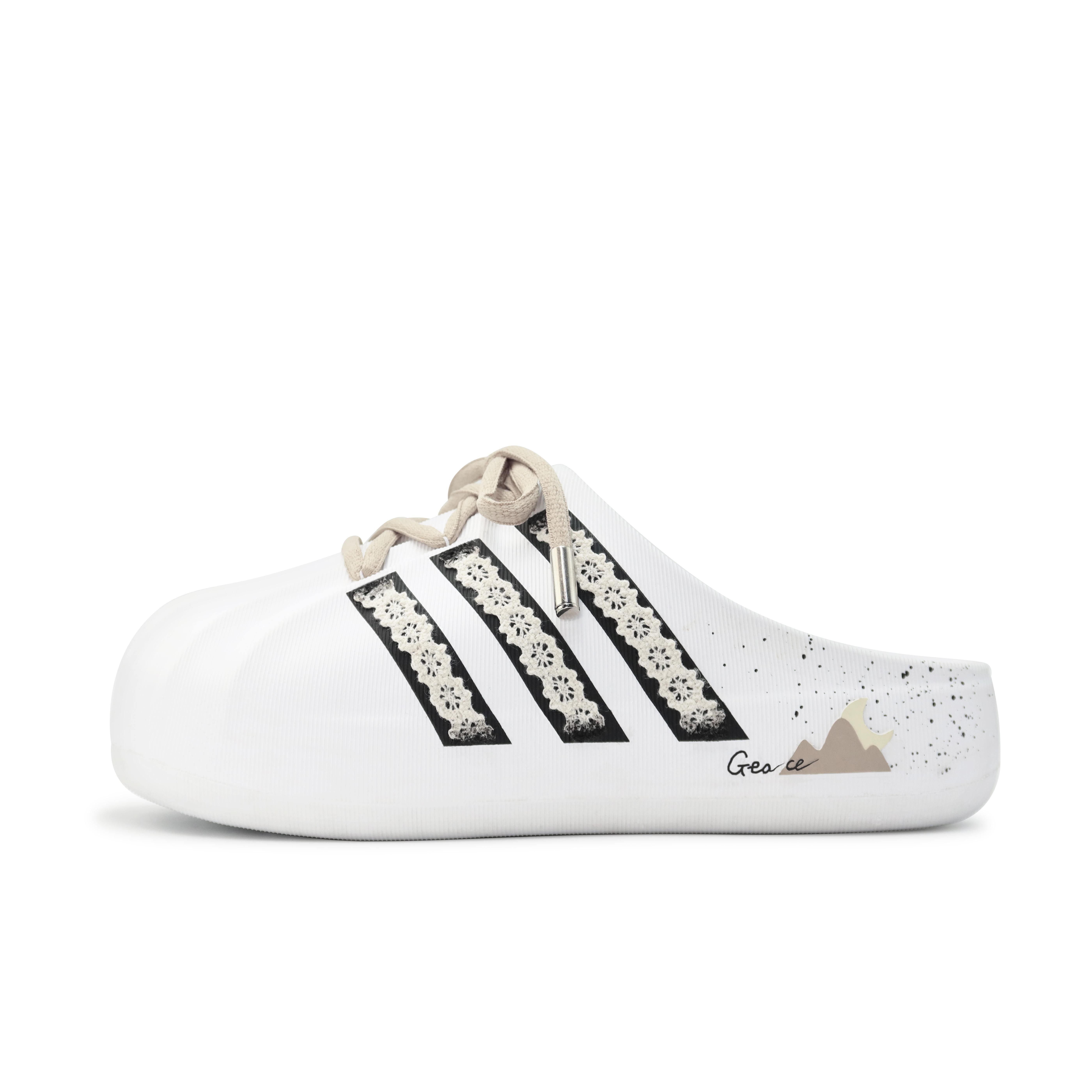 Adidas Originals AdiFOM Superstar Closed Toe Slippers Unisex Black White Umber IF6184(Team186-) 43
