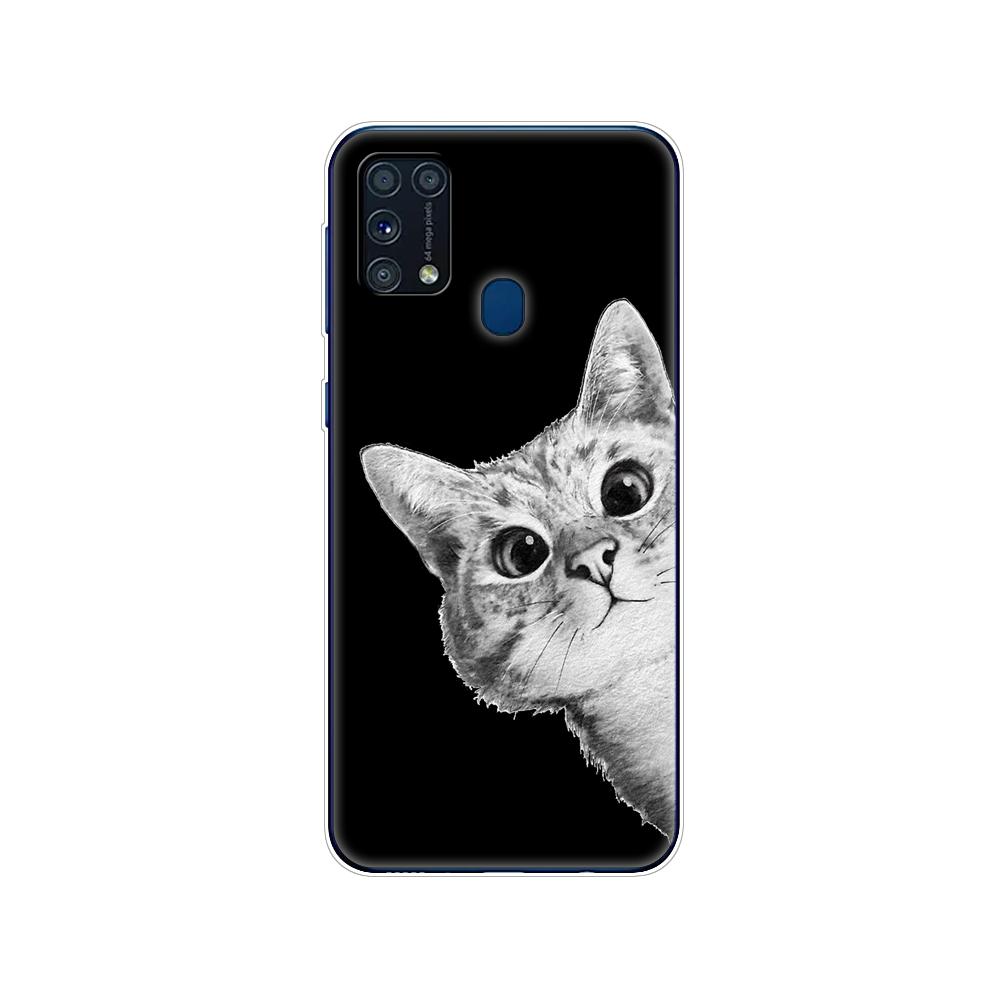 Pentru Samsung M31 Husa 6.4" Husa din silicon moale Tpu pentru Samsung Galaxy M31 M 31 SM-M315FZBVSER m315 Funda pentru bara din spate a telefonului