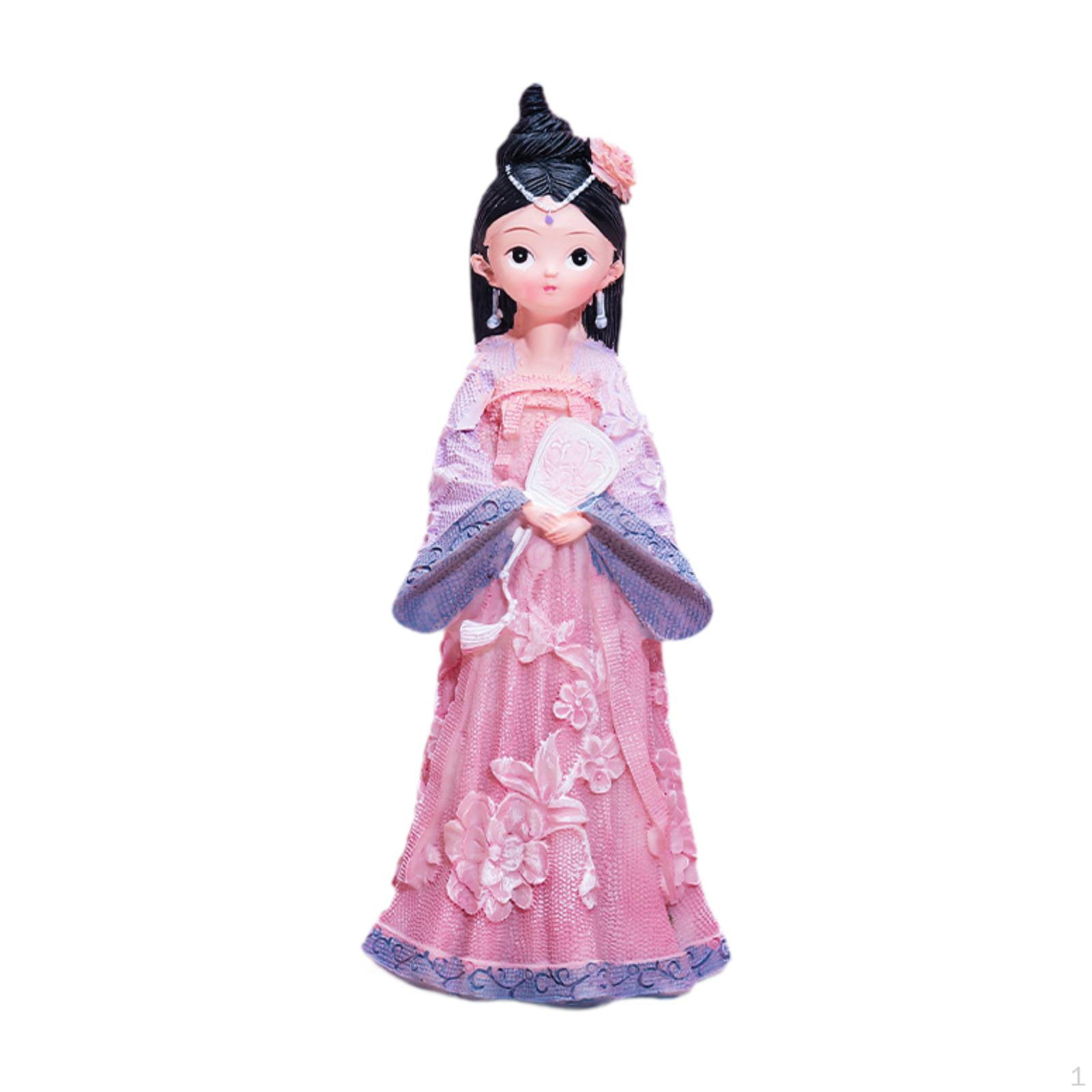 

Ancient Chinese Girl Statue, Hanfu Doll, Handmade Resin Figurine, Gift for Living Room And Desk фиолетовый