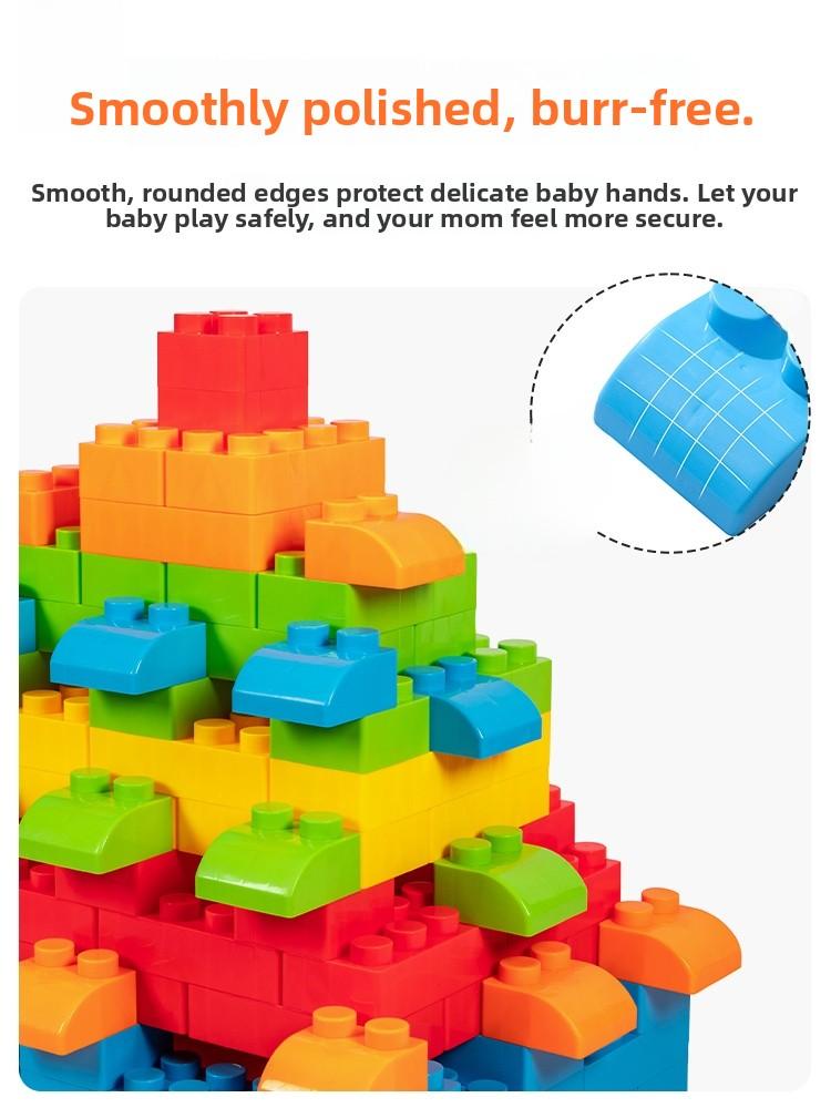 Indoor Early Education Center Kindergarten Large Particle Building Castle Children's Plastic Educational Building Blocks Toys