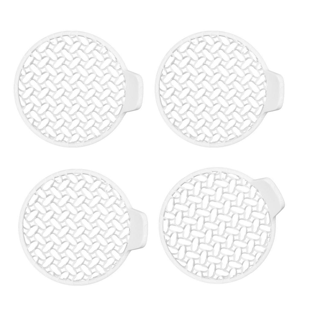 Modern Style 4 Pack Shower Drain Hair Catcher Bathroom Sink Filter NonSlip Design ABS