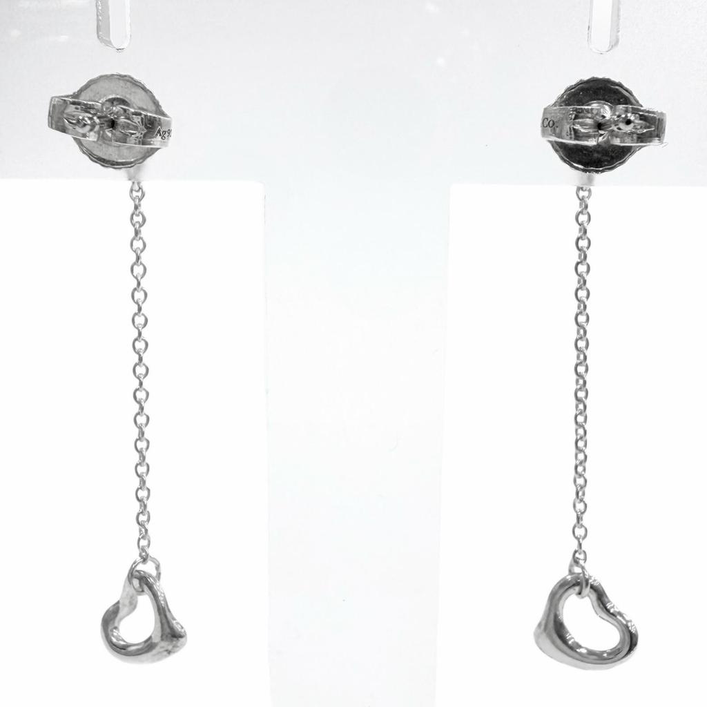 Excellent TIFFANY&Co. Pierce By the yard Open heart drop Silver AG925 Women Used