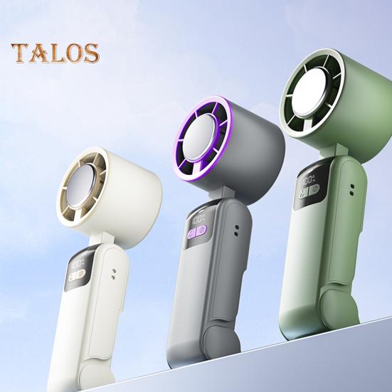 Cooling Fan Digital Display 100 Speeds Strong Airflow Low Noise USB Rechargeable Small Handheld Fan Air Cooler