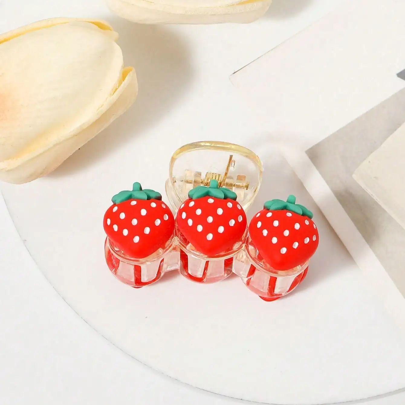 

1 шт. Модные милые заколки для волос в виде клубники для женщин, девочек, аксессуары для волос для вечеринок