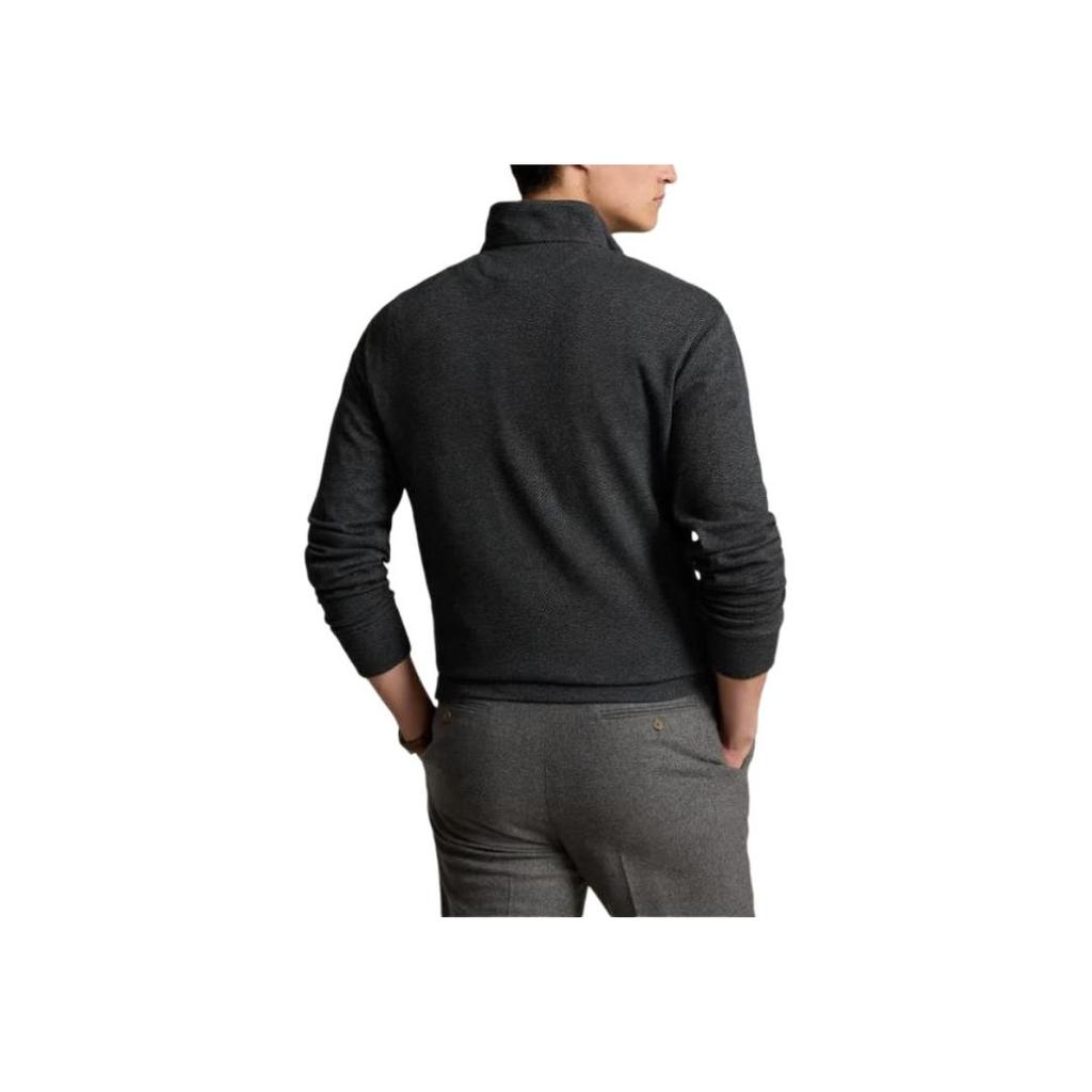 Polo Ralph Lauren Herringbone Small Pony Embroidered Stand Collar Long Sleeve Knit Sweater Men sweater 710951689-002