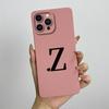 For iPhone 13 Pro Max Case iPhone 13 Pro Cover Cute Couple Initial Letters Square Skin Phone Case Matte Shockproof Back Cover