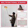 Skimming Blade Set Stainless Steel Drywall Smoothing Spatula with Extension Handles for Ceiling Wall