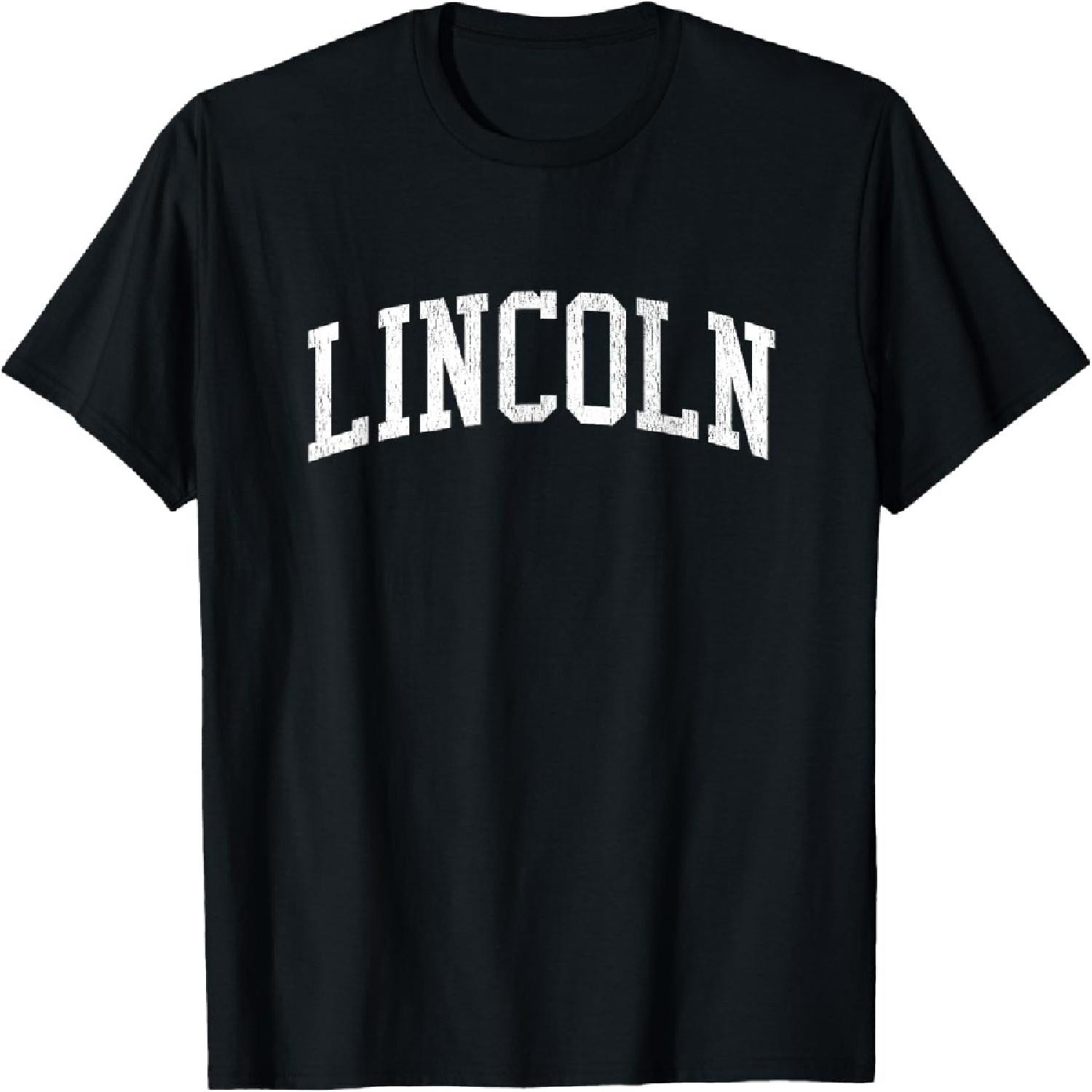 Lincoln CA Vintage Athletic Sports JS02 T-Shirt S