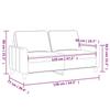 2 Seater Sofa Black 120 Cm Faux Leather