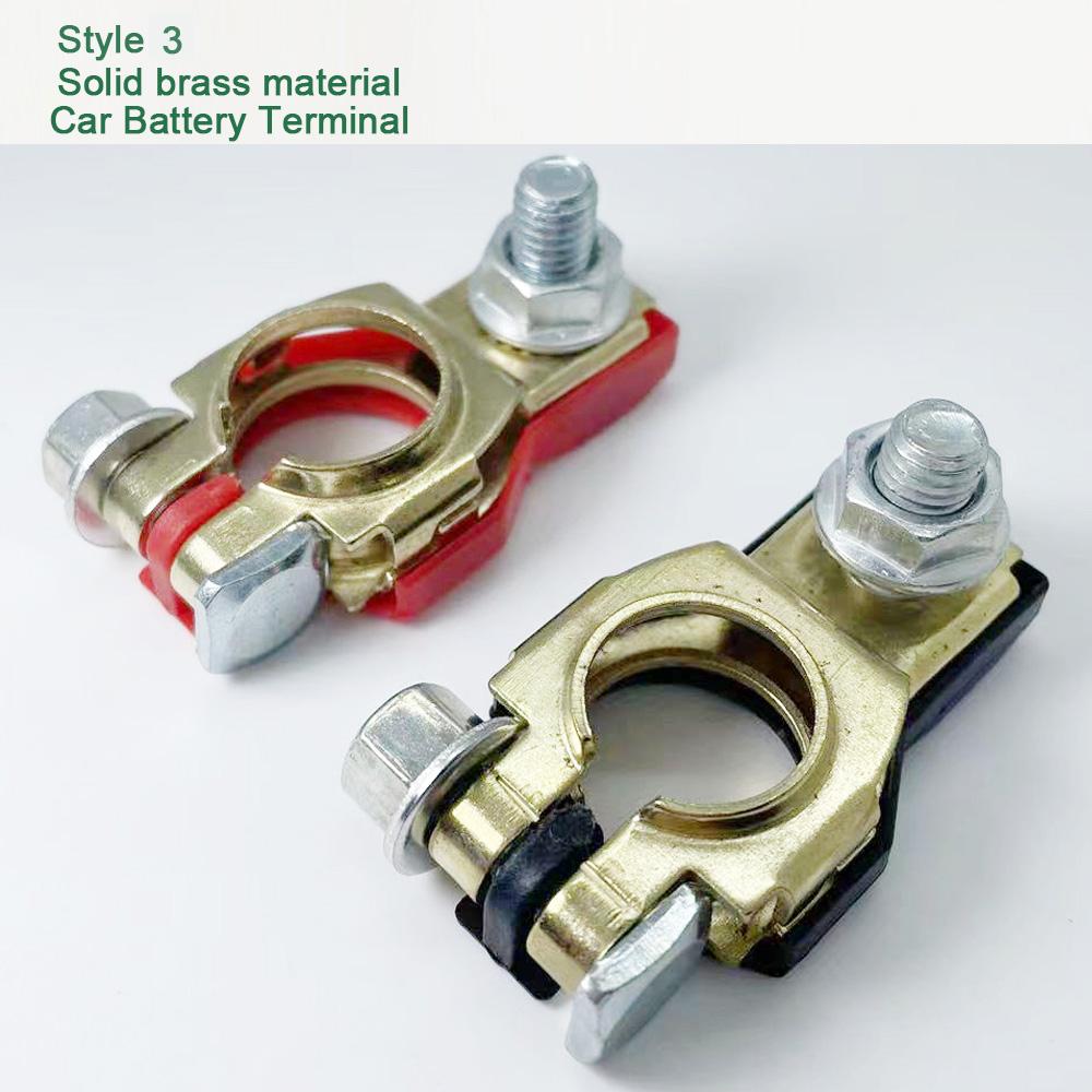 1 Paar Autobatterieklemmen Messing Schnellverschluss Autoanschluss Batterie Bornes Kabel Terminal Adapter Klemmen Clip Schraube Top Post
