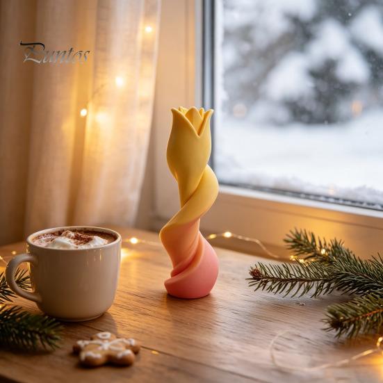 Creative Plastic Vase for Flowers 3D Printed Twist Vase, Modern Abstract Art Sculpture Living Room Housewarming Gift New Home Bookshelf, Minimalist
